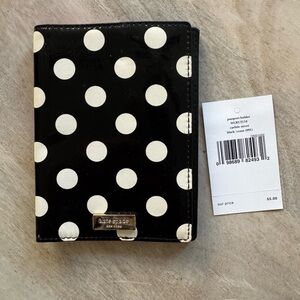 Kate Spade Black and Red Passport Holder